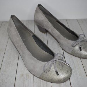 Ara Luftpolster Designer Women's Grey Slip Heels